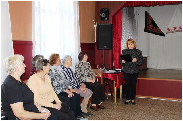 18 октября 2023 года художественный руководитель Дома культуры ветеранов Степанова Наталья провела беседу «Путь к доброму здоровью» с участниками клуба «Семейный».